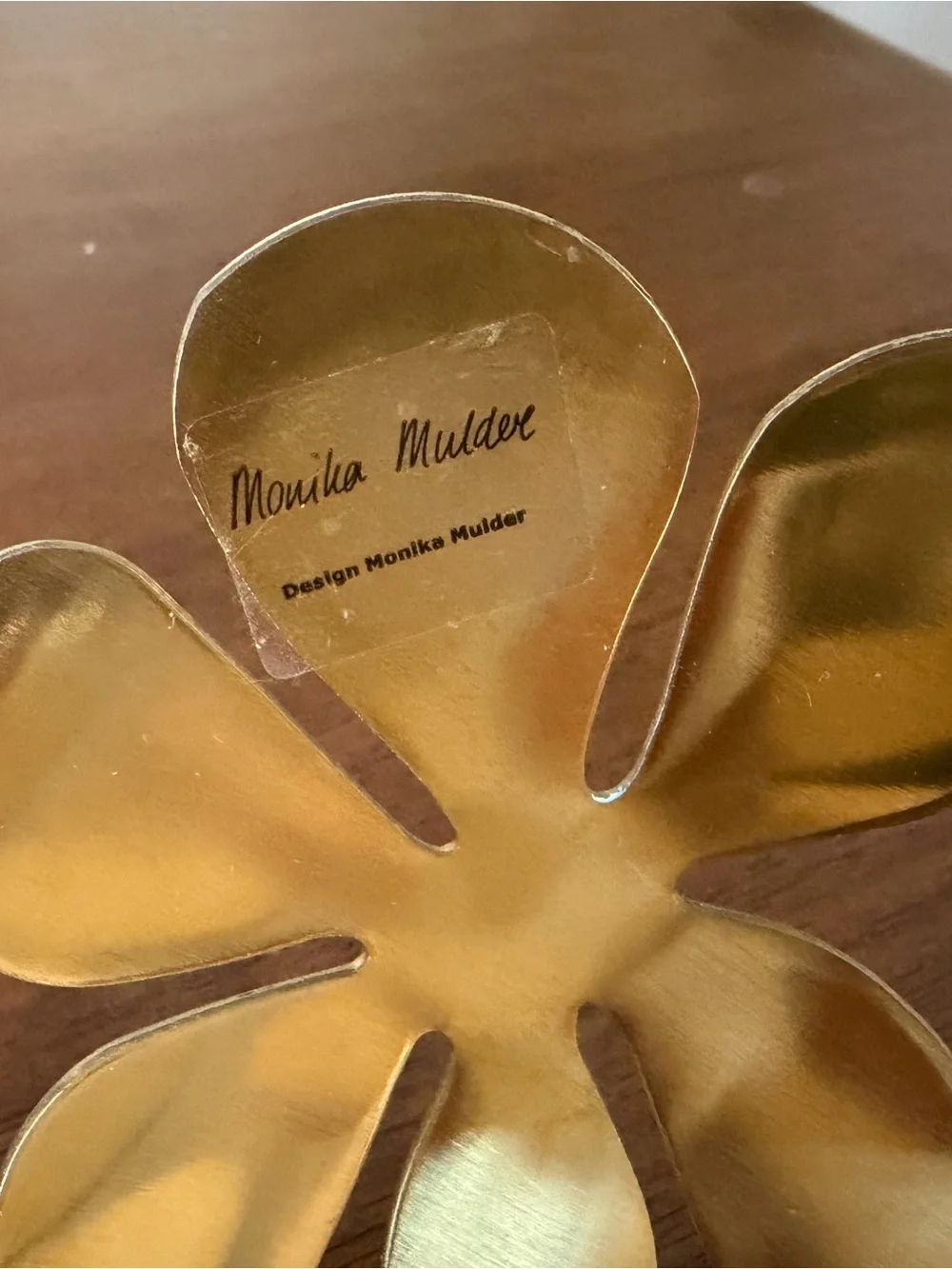 Vintage IKEA Stockholm Flower Bowl Gold Brass Monika Mulder 1999 MCM Retro 8